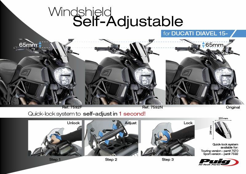 プーチ(Puig) スポーツスクリーン クリア ディアベル 14- 7592W-02