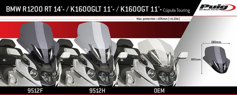 プーチ(Puig) ツーリングスクリーン スモーク K1600GT/GTL R1200RT