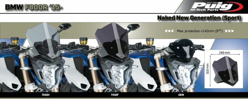 プーチ(Puig) スポーツスクリーン ブラック F800R 15- 7650N | バイク