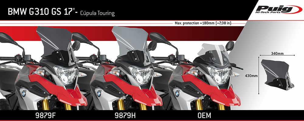 プーチ(Puig) ツーリングスクリーン スモーク G310GS 17- 9879H 