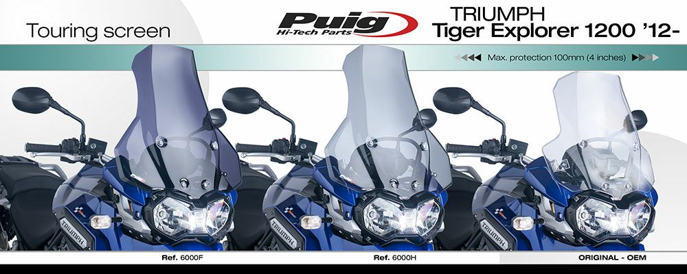 プーチ(Puig) ツーリングスクリーン ダークスモーク タイガーエクスプローラー/XC 12-15 6000F-02