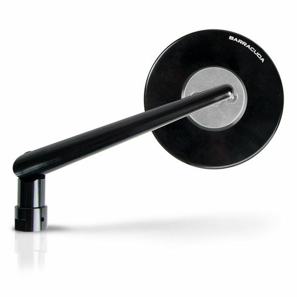 バラクーダ(Barracuda) 汎用ハンドルバーマウントミラー SKIN-S ブラック SKIN-S-01