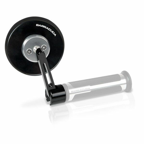 バラクーダ(Barracuda) 汎用バーエンドミラー SKIN-Sバーエンド ブラック SKIN-S/BAR END-01