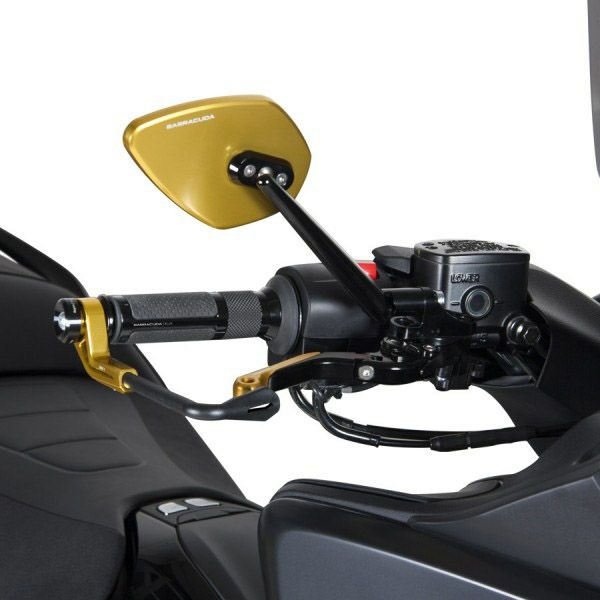 バラクーダ(Barracuda) 汎用ハンドルバーマウントミラー SKIN-X シルバー SKIN-X/A-02