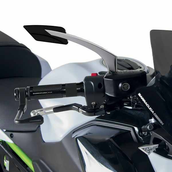 バラクーダ(Barracuda) 汎用ハンドルバーマウントミラー E-VERSION ブラック E-VERSION-02