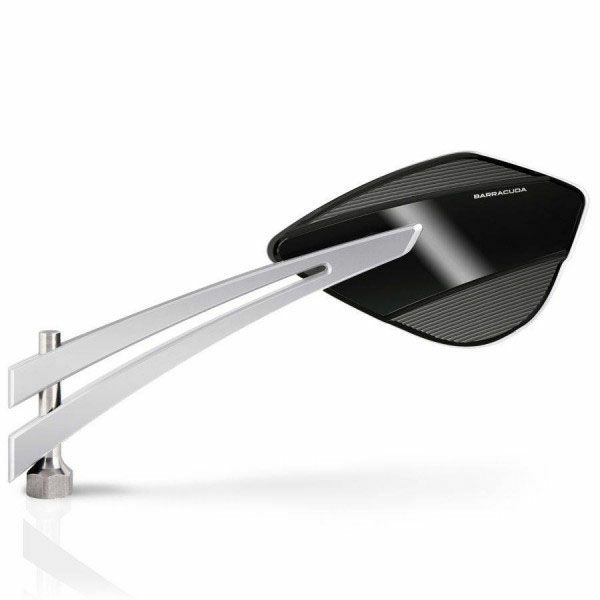 バラクーダ(Barracuda) 汎用ハンドルバーマウントミラー Z-VERSION ブラック/シルバー Z-VERSION/NA-01