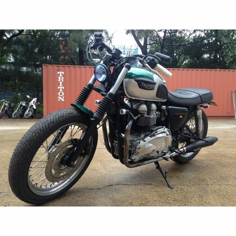 Motone ボトムマウントヘッドライトブラケット ブラック トライアンフ-03