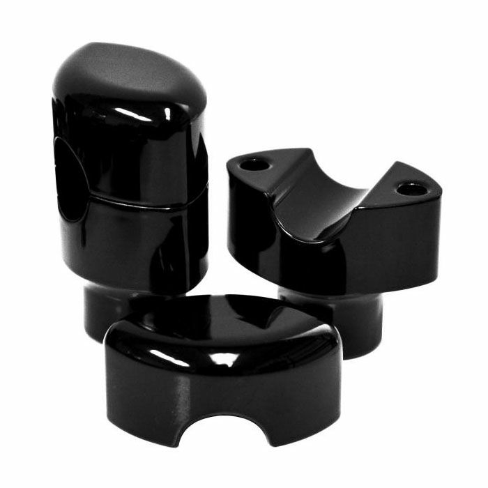 LA Choppersスムース/グロスブラック ライザー 1"ハンドルバー用 1.5"-01