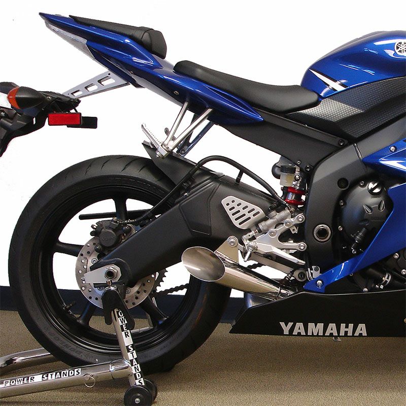 Hotbodies Racing メガホンエキゾースト スリップオン・マフラー ポリッシュ YZF-R6 06-07 | バイクカスタムパーツ専門店  モトパーツ(MOTO PARTS)