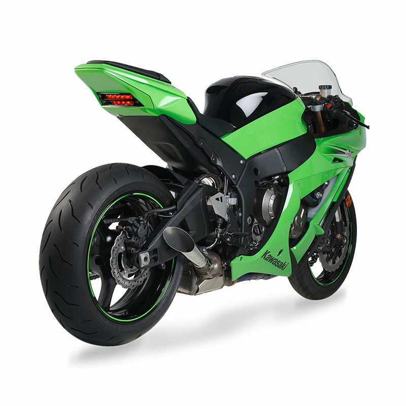 Hotbodies Racing メガホンエキゾースト スリップオン・マフラー ポリッシュ ZX-10R 11-18-01