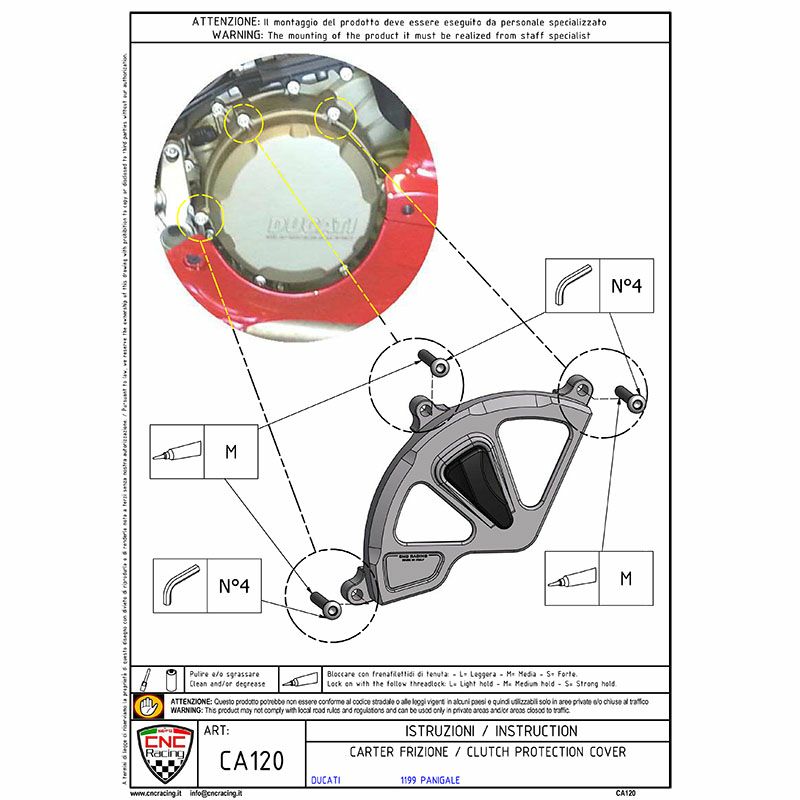CNC Racingクラッチカバー ブラック 1199/1299パニガーレ CA120B-02