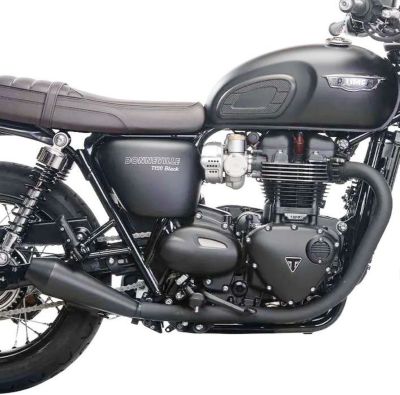 British Customs ショーティプレデタープロ ブラック for ボンネビル T100/120 17-