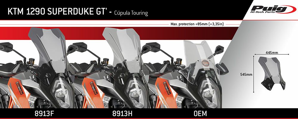プーチ(Puig) ツーリングスクリーン クリア 1290SuperDuke GT 16-17 8913W-02