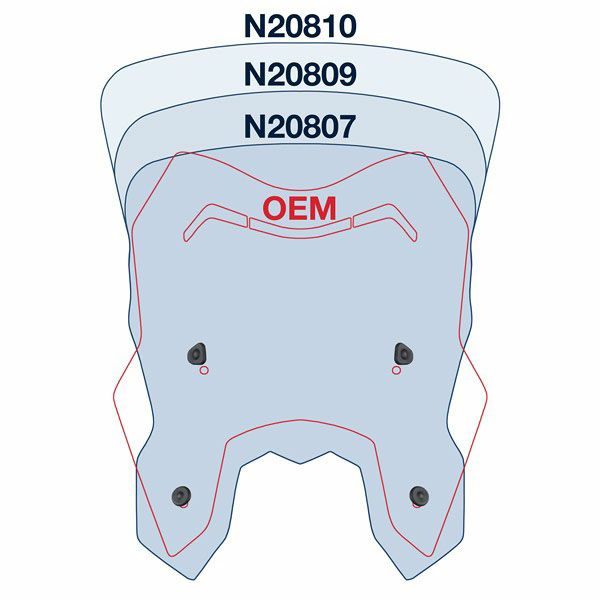 National Cycle VSTREAM スポーツリプレイスメントスクリーン 1290 Super Adventure/T 15-18 クリア 18.5"-03