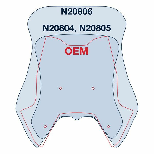 National Cycle VSTREAM スポーツリプレイスメントスクリーン 1290 SuperDuke GT 17- スモーク 12.88"-03