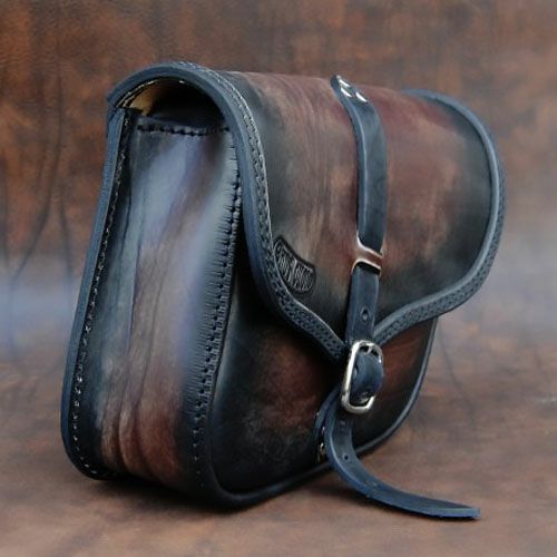 エンズクォイオ(Endscuoio) Ace ディストレストツートンダーク サイドバッグ 右側 トライアンフ-02