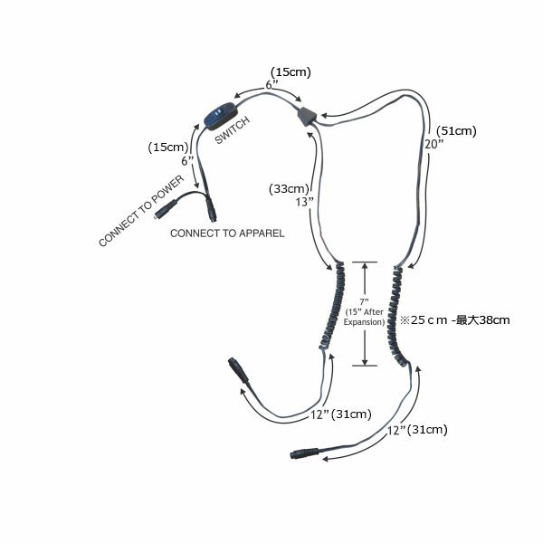 GEARS  ソックス用Yスプリッター 電源ケーブル-02