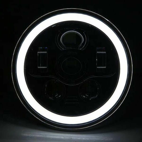 (WMW) 7インチ プロジェクターLEDヘッドライト HALOリング付 MS-1681-B-03