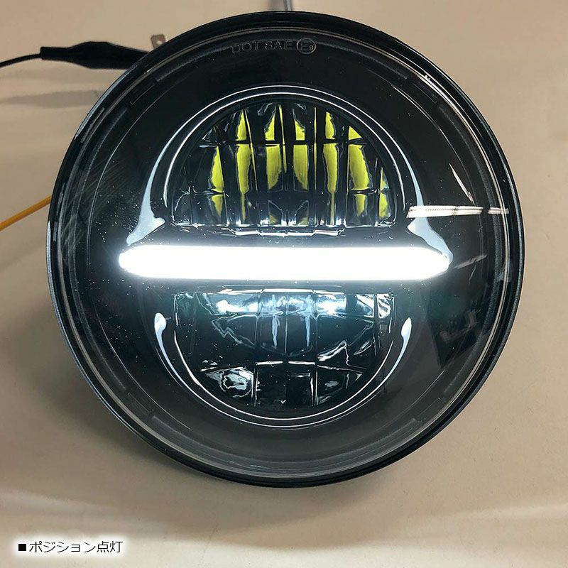 (WMW) 5-3/4インチ リフレクターLEDヘッドライト MS-1057-B-02