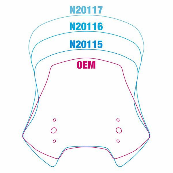 National Cycle VSTREAM スポーツ/ツアーウィンドスクリーン KLE650/1000 ヴェルシス 15-16-03