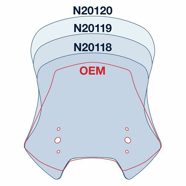 National Cycle VSTREAM ツアーウィンドスクリーン KLE650/1000 ヴェルシス 17-18-03