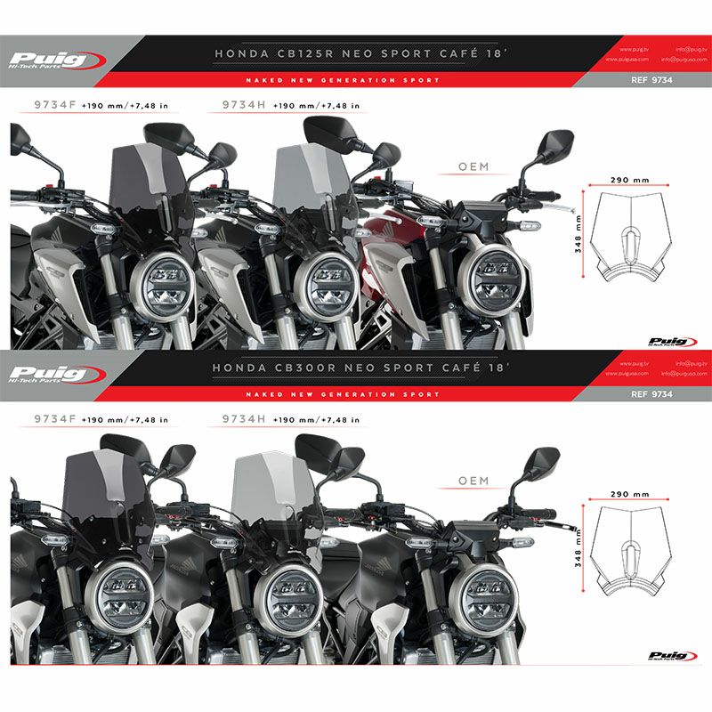 Puig／プーチ ウィンドシールド Naked New Generation スポーツ 
