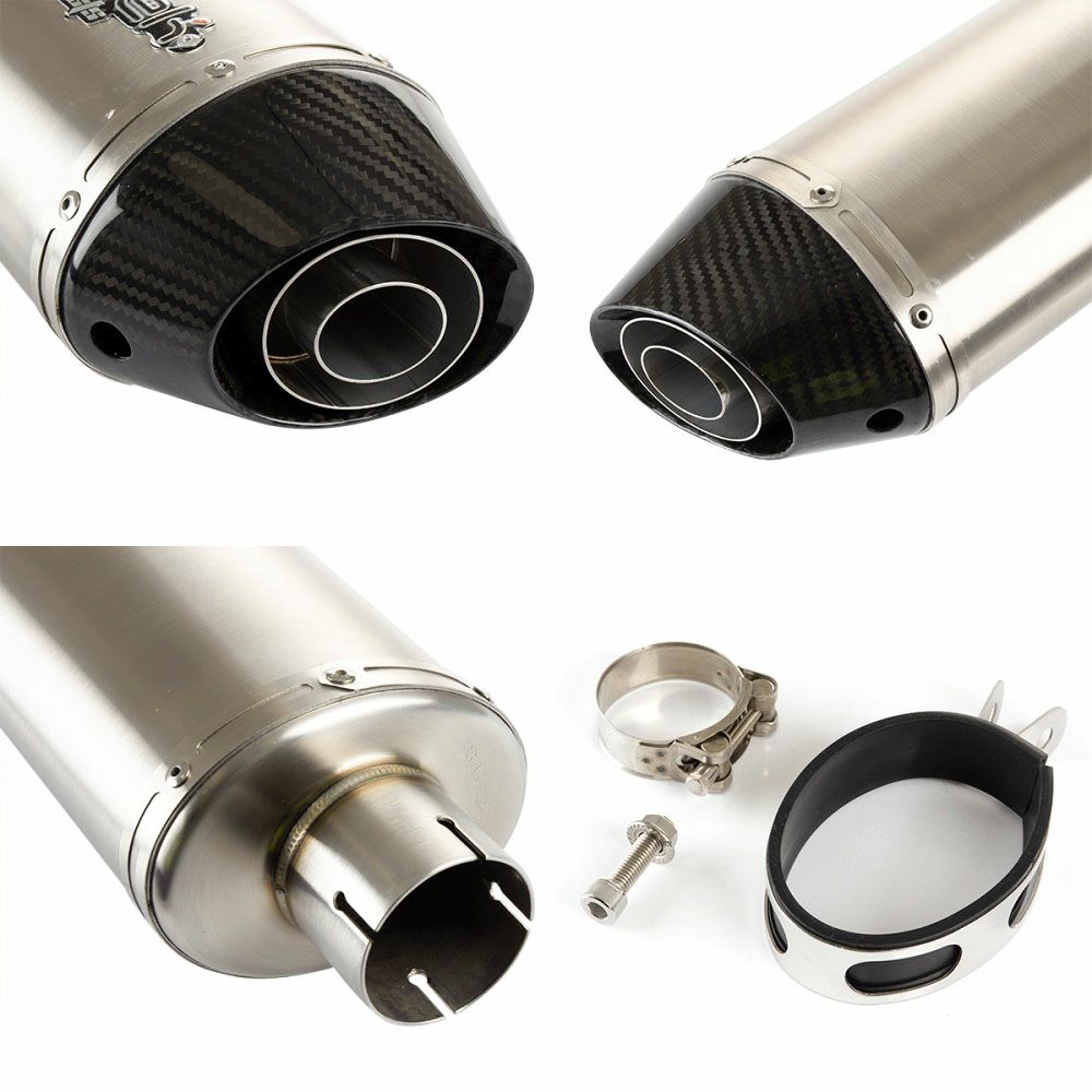 Lextek ステンレス/カーボンチップ オーバルスリップオン・マフラー R1200GS 09-13-02