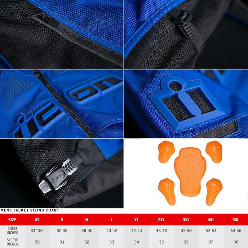 ICON メンズ CONTRA2 ジャケット ブルー-03