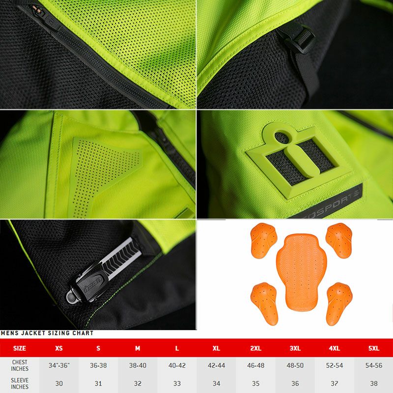 ICON メンズ CONTRA2 ジャケット HI-VIZ バイクカスタムパーツ専門店 モトパーツ(MOTO PARTS)