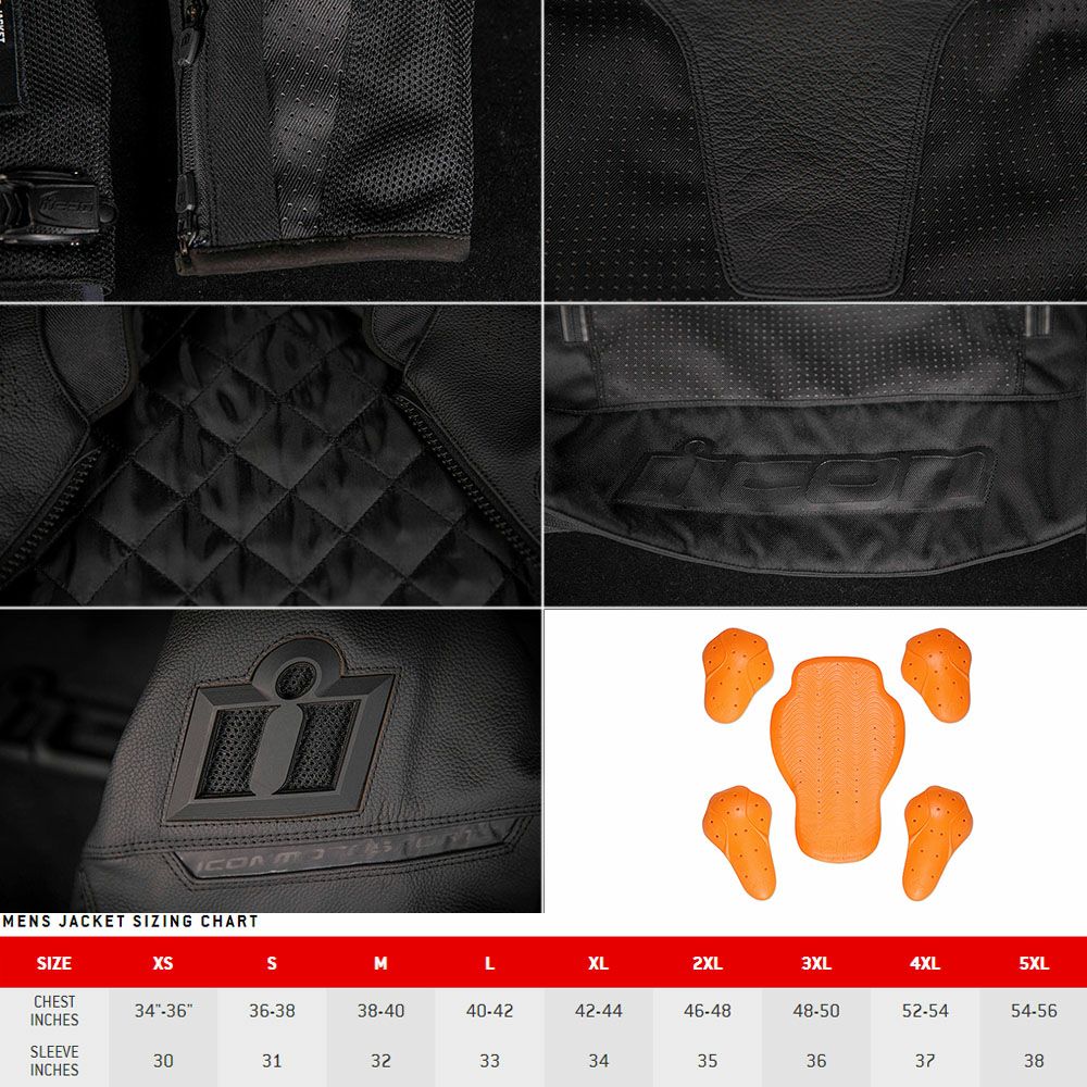 ICON メンズ CONTRA2 レザーメッシュジャケット ステルス-03