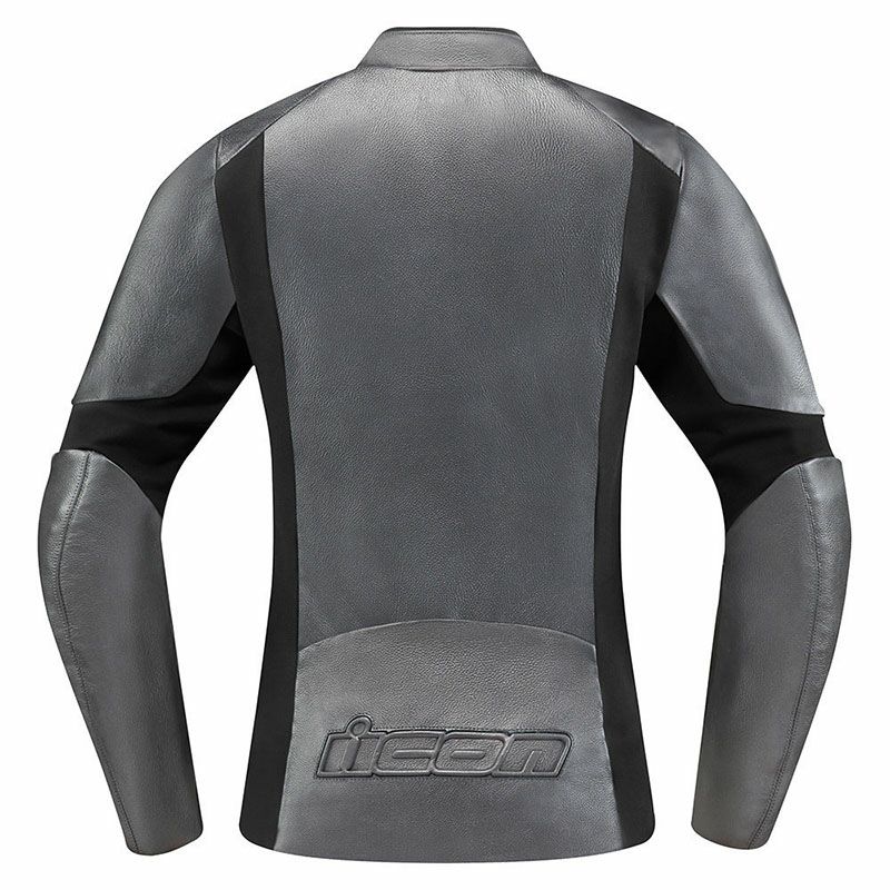 ICON レディース Overoad レザージャケット チャコール-02