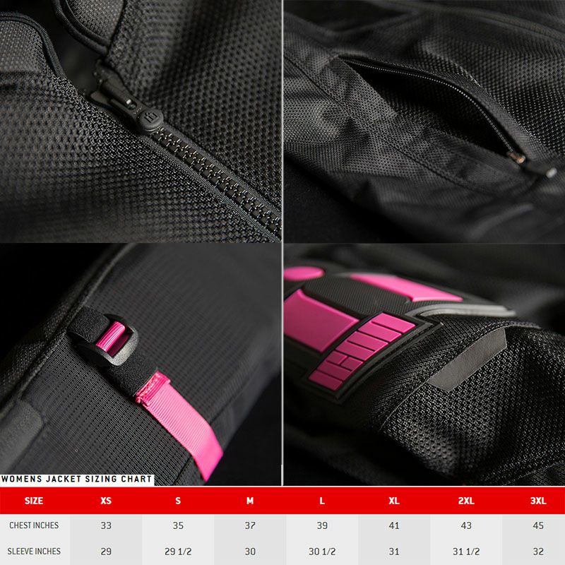 ICON レディース メッシュAF ジャケット ブラック-03