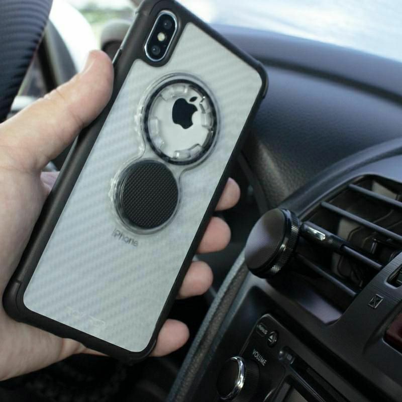 304720P:ロックフォーム i-Phone XS Max クリスタルケース　クリアカーボン-02