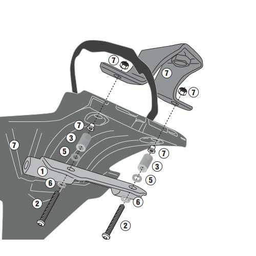 GIVI(GIVI) PLR1161/PL1161CAM用インストール用キット アフリカツイン 18-19 (1161KIT)-02