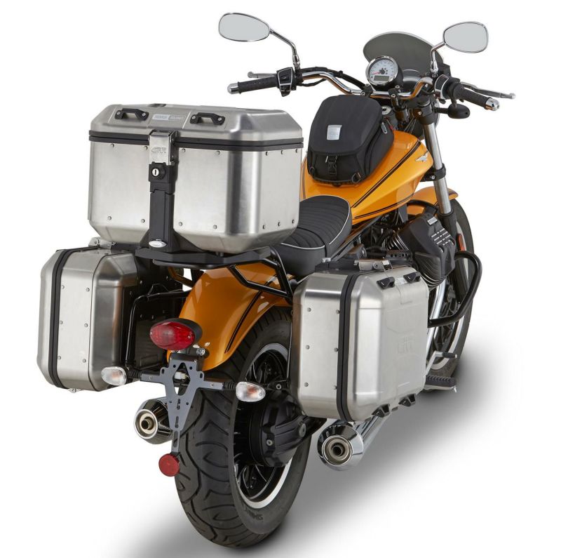 お中元 GIVI ジビ バイク用 リアボックス 46L ブラック モノキーケース アルミ製 TREKKER DOLOMITI DLM46B 98 