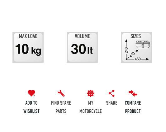 ジビ(GIVI) MONOKEY TREKKER DOLOMITI DLM30A 30L アルミフィニッシュ-10