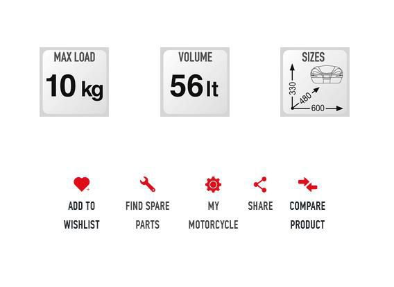 ジビ(GIVI) MONOKEY トップケース V56 MAXIA カーボンルック V56NNT-02