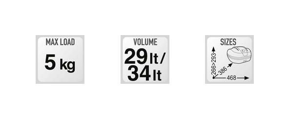 ジビ(GIVI) MONOKEY セミリジッドケース 29-34L WL901-02