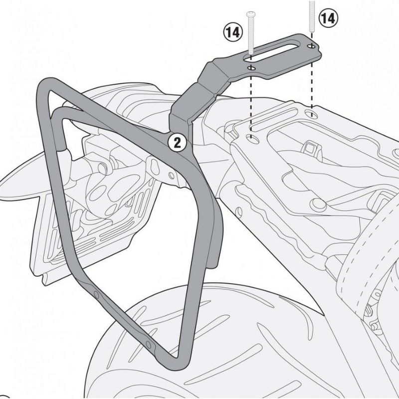 ジビ(GIVI) 右サイド パニア・ラック BMW R1200 NINE-T/Scrambler