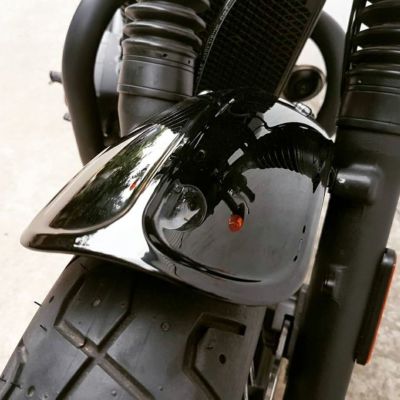 空冷 T100 スクランブラー スラクストン フロントフェンダー ダックビル  グロスブラック Motone