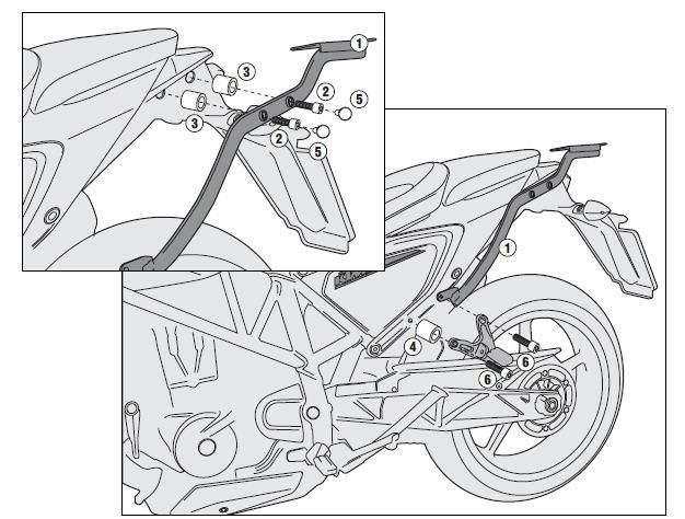 GIVI MONOKEY MONOLOCK リアラック DUKE690 12-19-01