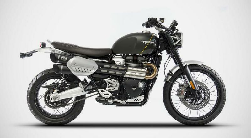 ZARD スリップオンマフラー トライアンフ SCRAMBLER 1200 ブラック 