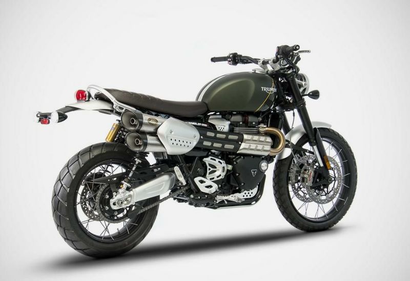 ZARD スリップオンマフラー トライアンフ SCRAMBLER 1200 カーボン