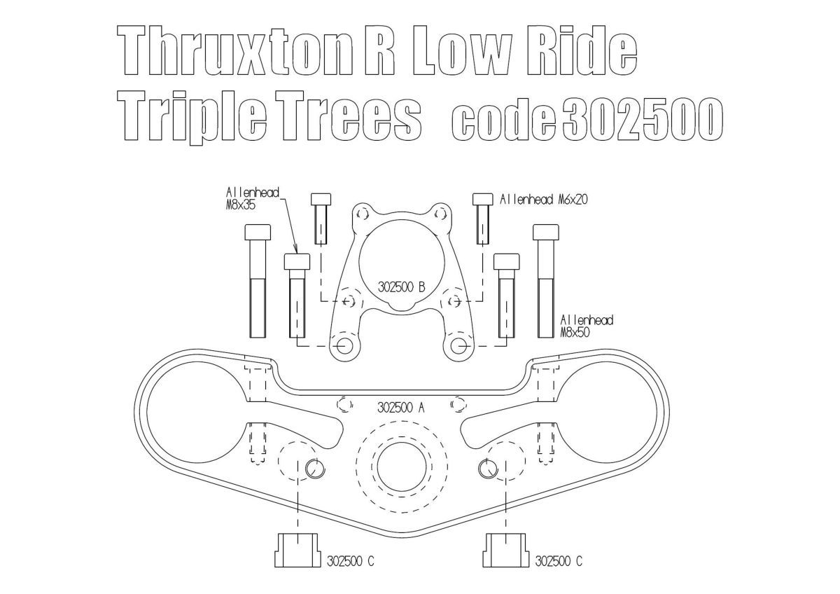 Free Spirits トップブリッジ シルバー Thruxton R/RS-03