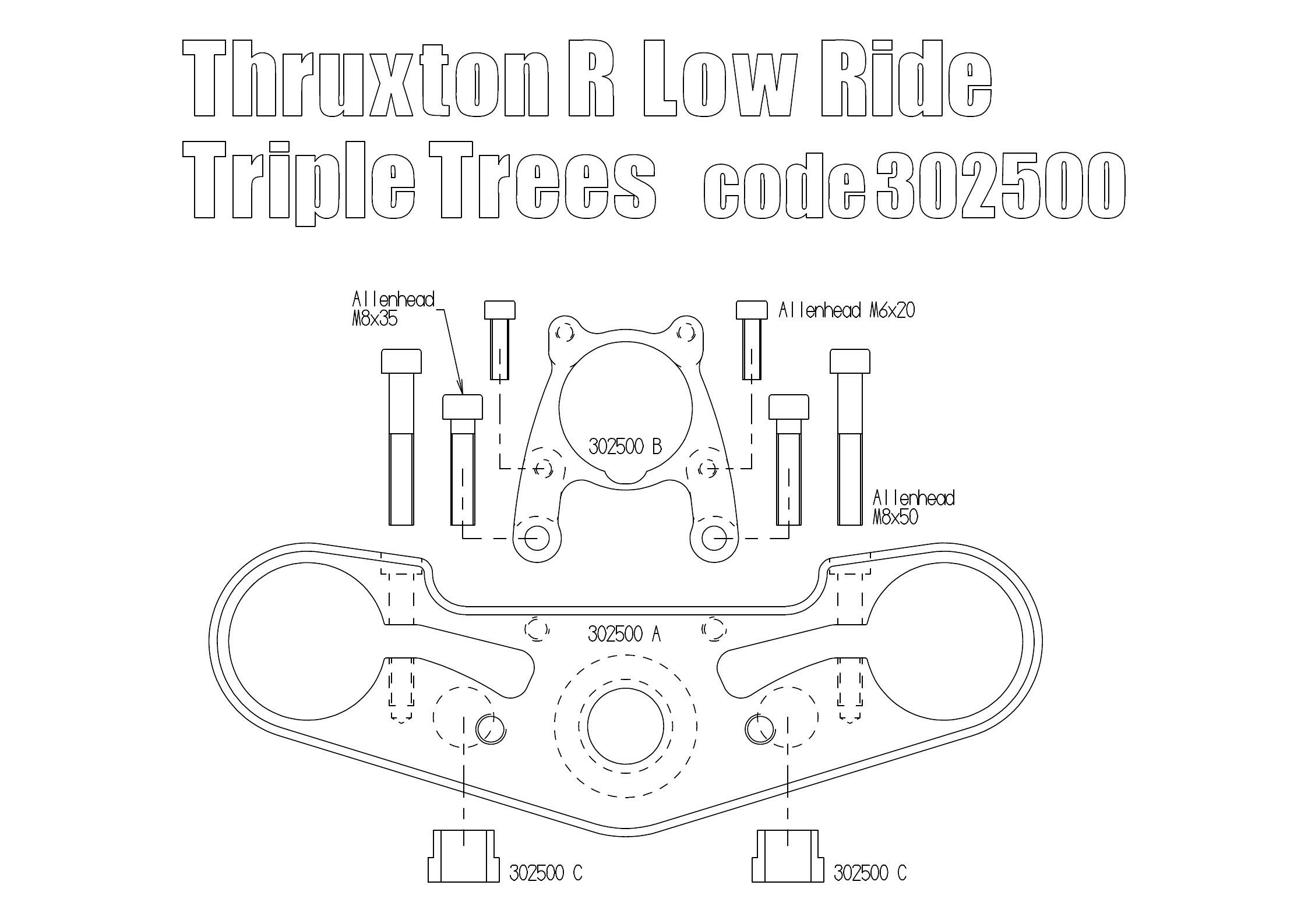 Free Spirits トップブリッジ シルバー Thruxton R/RS-03