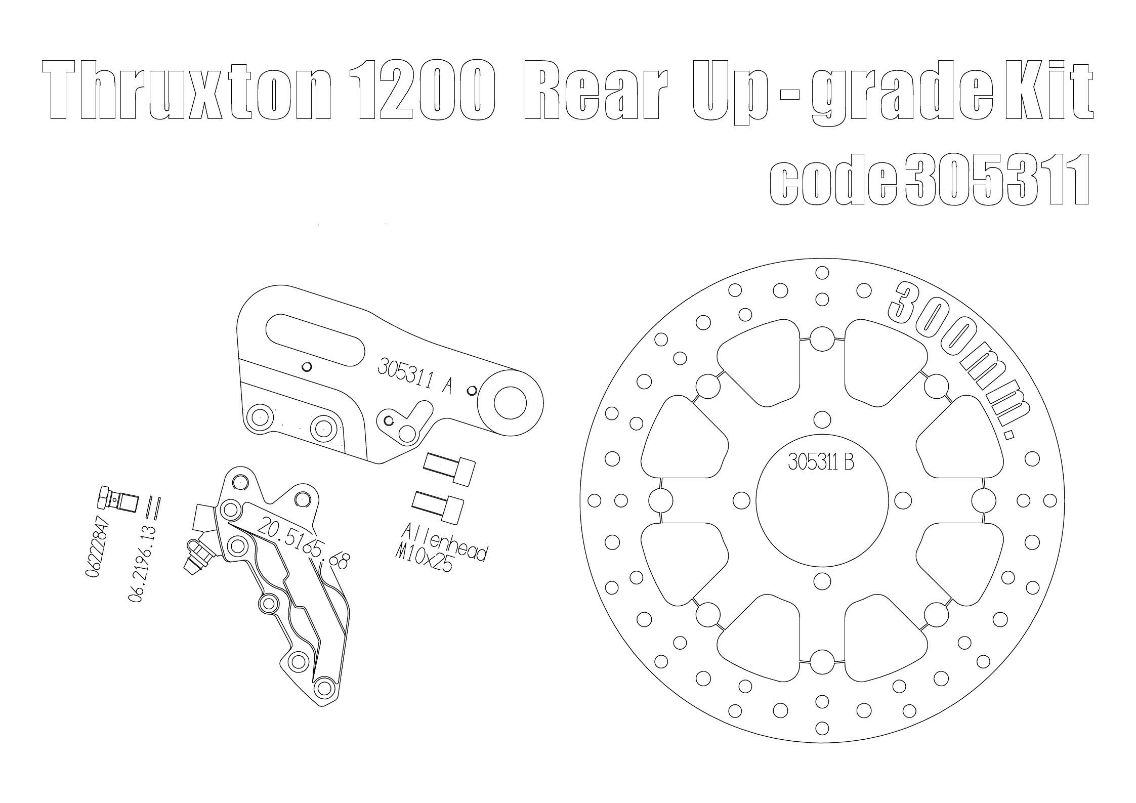 Free Spirits Brembo リアキャリパー ディスクローター アップグレードキット-05