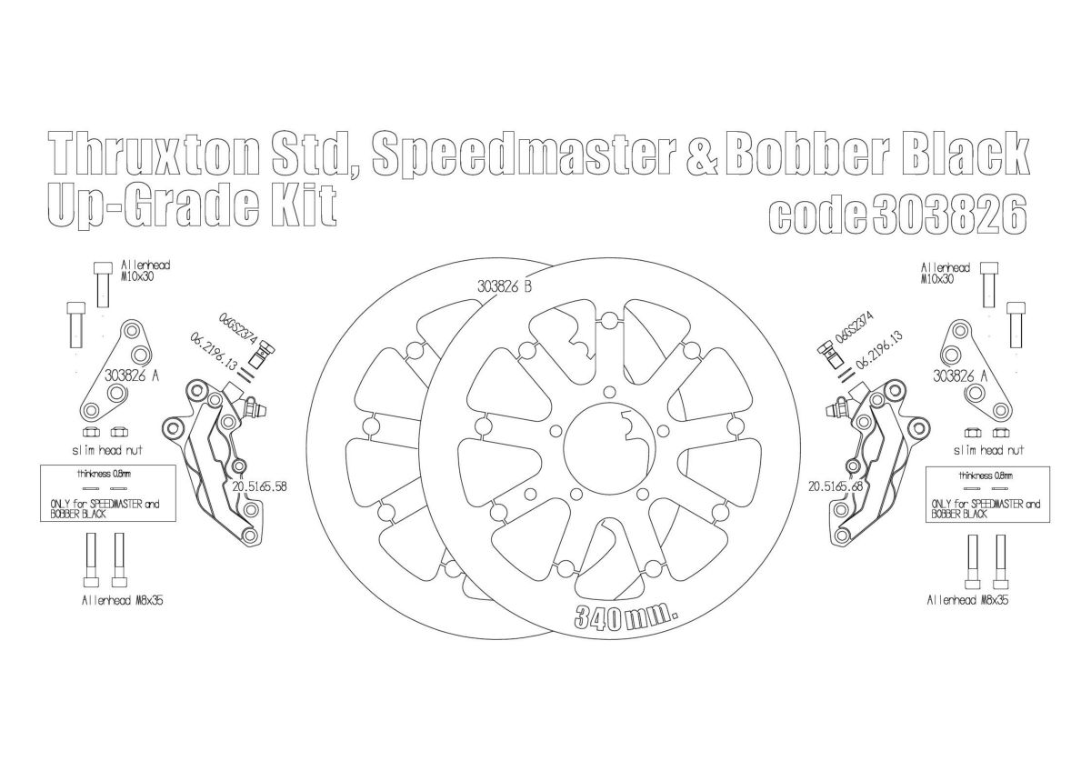 Free Spirits Brembo フロントキャリパー ディスクローター 340mm アップグレードキット-03