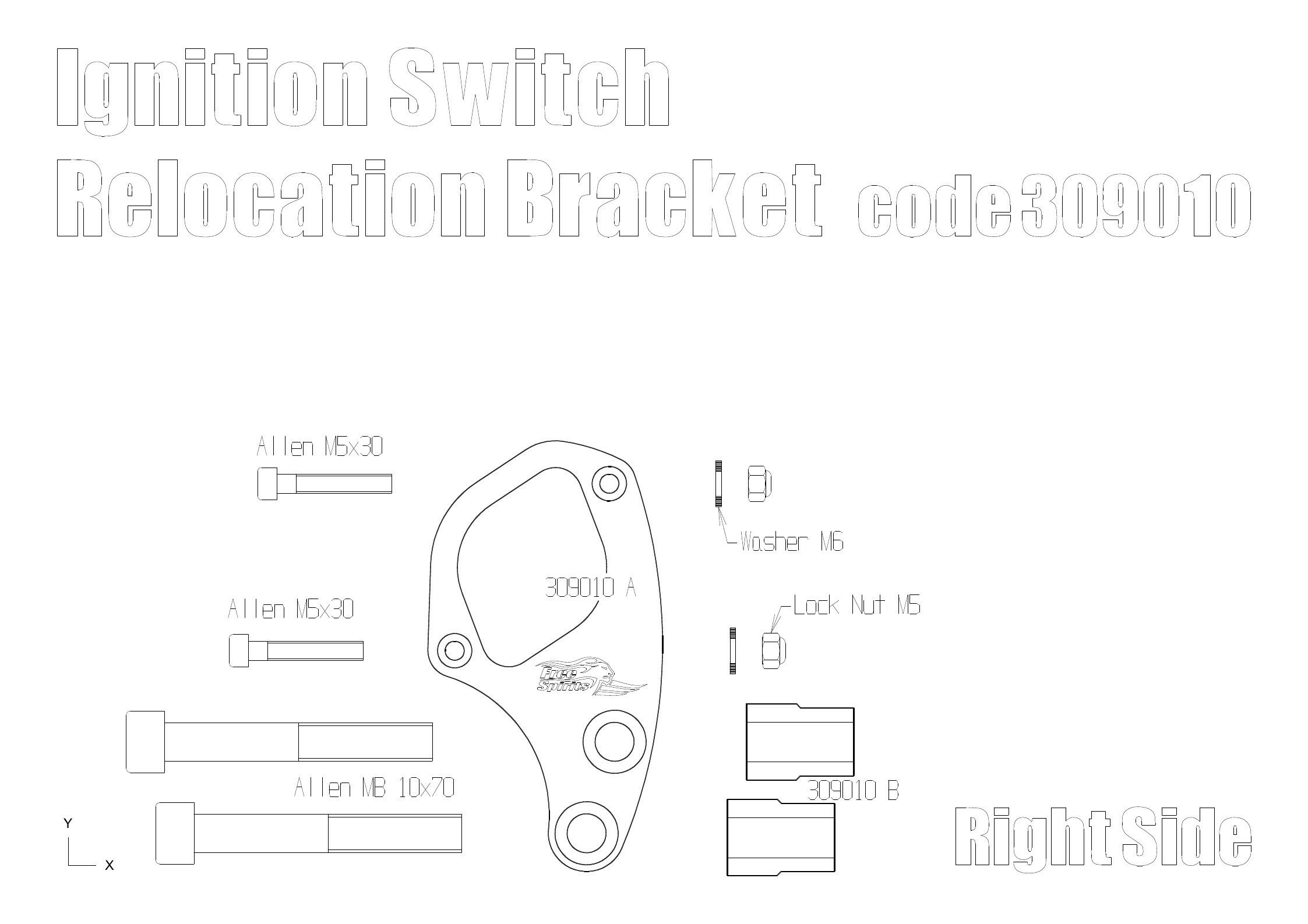 Free Spirits イグニッション 移設キット ブラック-05