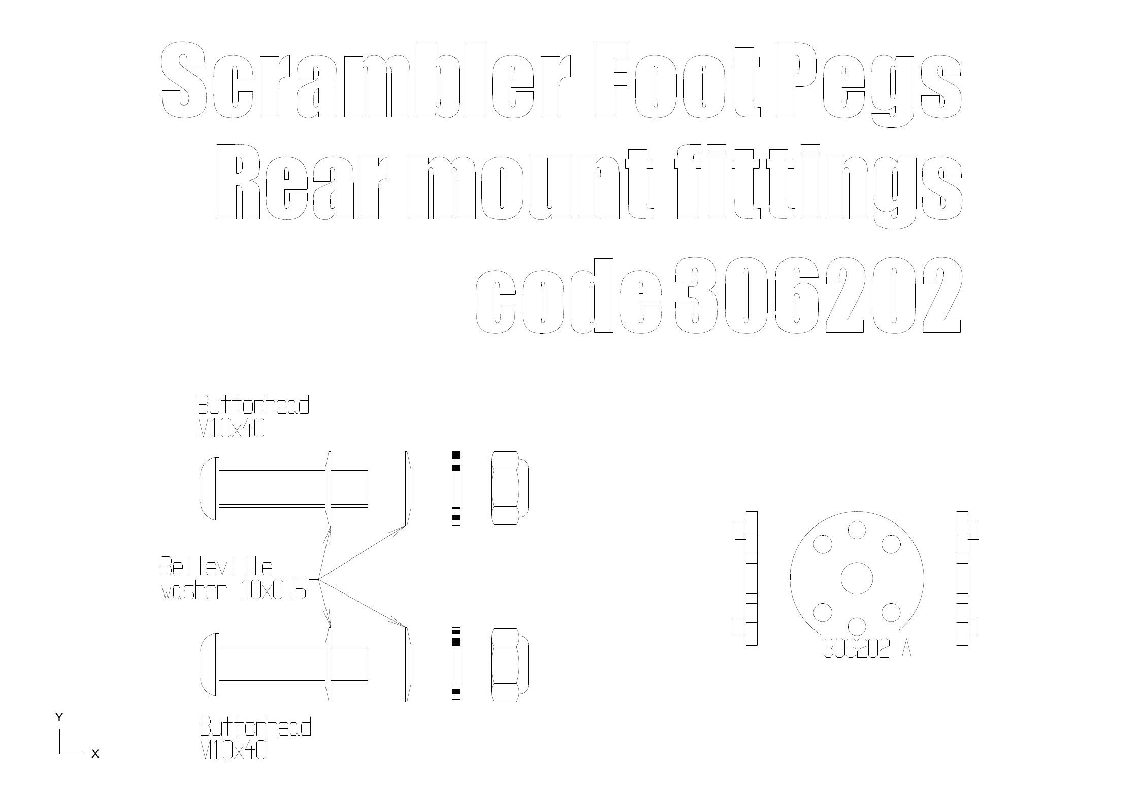 Free　Spirits　パッセンジャー用　ステップ取り付けキット For 306201KR-03