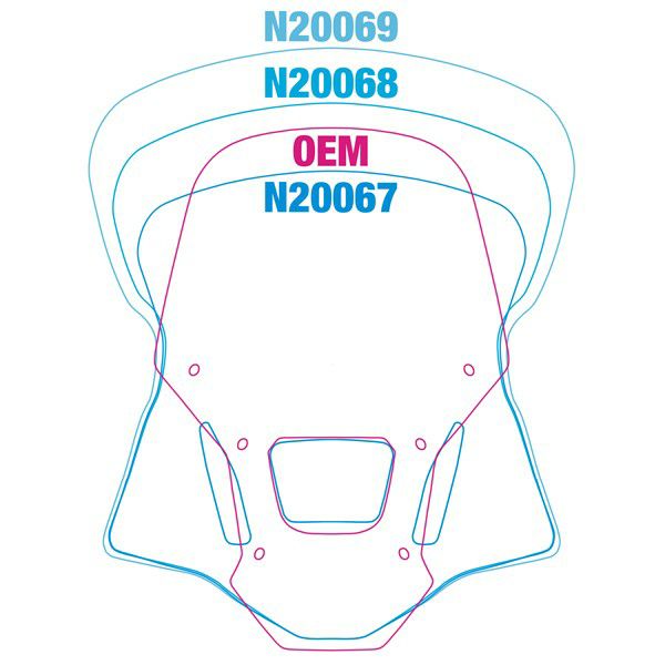 National Cycle VSTREAM スポーツウィンド スクリーン ライトグレー CRF1100L Africa Twin Adventure Sports アフリカツイン 2020--03